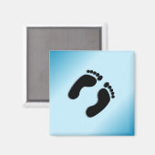 裸足跡（青） マグネット (正面/裏面)