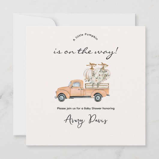 製カスタム秋カボチャ赤ちゃんシャワー (正面)