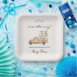 製カスタム秋カボチャ赤ちゃんシャワー ペーパープレート