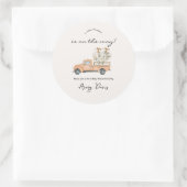 製カスタム秋カボチャ赤ちゃんシャワー ラウンドシール (バッグ)