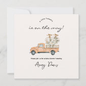 製カスタム秋パンプキンベビーシャワー招待状 サンキューカード (正面)