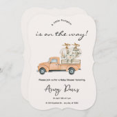 製カスタム秋パンプキンベビーシャワー招待状 招待状 (正面/裏面)