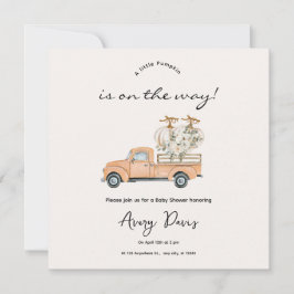 製カスタム秋パンプキンベビーシャワー招待状 招待状