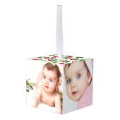 製パーソナライズされたカスタム造 キューブオーナメント (裏面アングル)