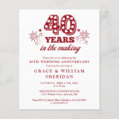 製作中の予算 40周年記念写真招待状 (正面)