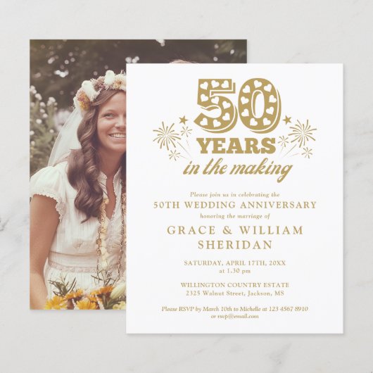 製作中の予算 50周年記念写真招待 (正面/裏面)