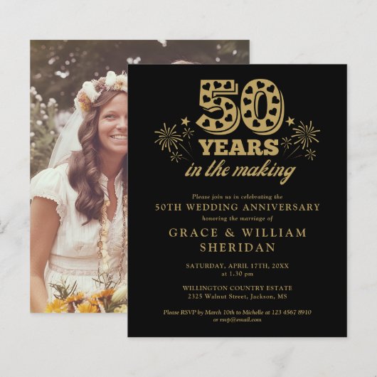 製作中の予算 50周年記念写真招待 (正面/裏面)