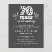 製作中の予算 70周年記念写真招待状 (正面)