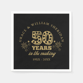 製作50周年 ブラック＆ゴールド スタンダードカクテルナプキン