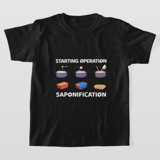 製剤開始操作鹸化石鹸 Tシャツ (レイダウン)