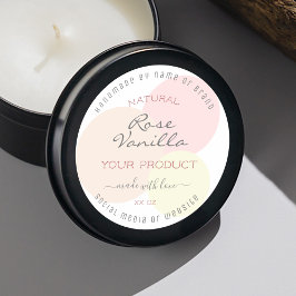 製品かわいらし包装ラベルパステル水彩 ラウンドシール