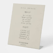 製品と価格リストのペデスタル記号 台座サイン (正面)