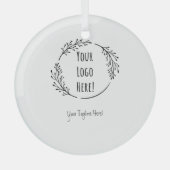 製品のカスタマイズプロゴをパーソナライズする学校 ガラスオーナメント (正面)