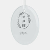 製品のカスタマイズプロゴをパーソナライズする学校 ガラスオーナメント (正面左)