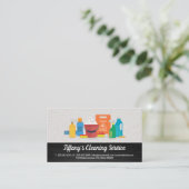 製品のクリーニング | ダークメタリックとウォールのテクスチャ 名刺 (スタンド正面)