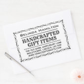 製品の作成製品名と説明 長方形シール (封筒)