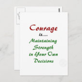 製品の勇気に関する引用文 ポストカード (正面/裏面)