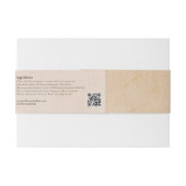 製品の包装ギフトクラフトグリーン石鹸ラップ 招待状ベリーバンド (裏面例)