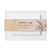 製品の包装ギフトクラフトグリーン石鹸ラップ 招待状ベリーバンド (正面例)