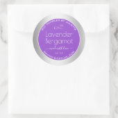 製品の包装ラベル銀色と紫色の色 ラウンドシール (バッグ)