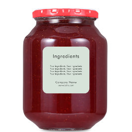 製品の原料リストのセージ緑のラベル スクエアシール