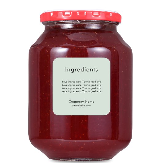 製品の原料リストのセージ緑のラベル スクエアシール