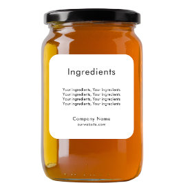 製品の原料リストのビジネスラベル スクエアシール