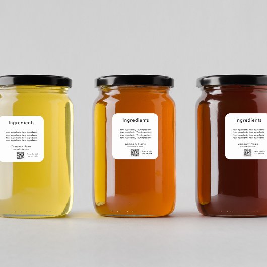 製品の原料リスト会社のqrコードラベル スクエアシール