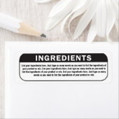 製品の原料リスト ラベル (インサイチュ)