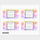 製品の四角形のステッカーラベル 長方形シール (シート)