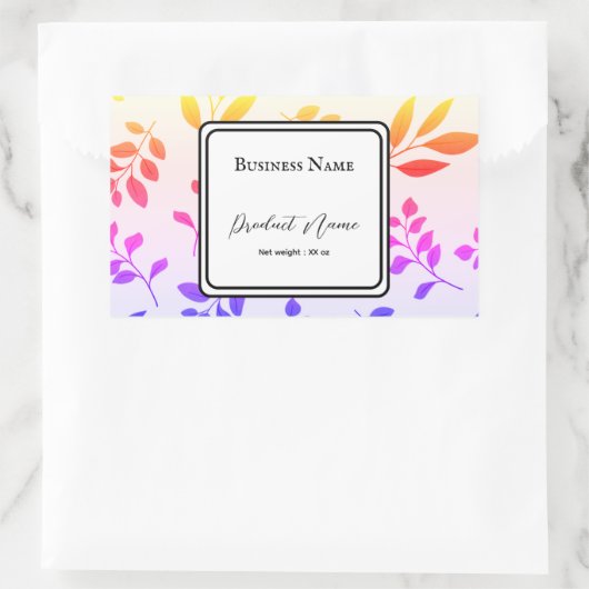 製品の四角形のステッカーラベル 長方形シール (バッグ)