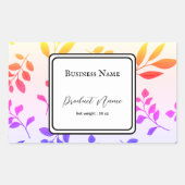 製品の四角形のステッカーラベル 長方形シール (正面)