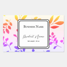 製品の四角形のステッカーラベル