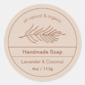 製品の埃ピンクのロゴラベル ラウンドシール (正面)