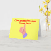 製品の親指を付ける。 カード (黄色い花)