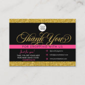 製品またはブランド感謝とラベルUs on Social エンクロージャーカード (正面)