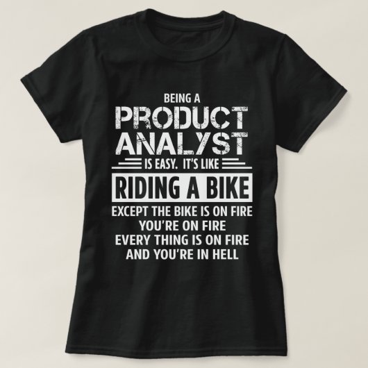 製品アナリスト Tシャツ (デザイン正面)