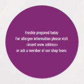 製品アレルギー警告防水ラベル ラベル (デザイン2)