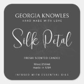 製品エレガントラベルのシール白黒 スクエアシール (正面)