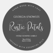 製品エレガントラベルのシール白黒 ラウンドシール (正面)