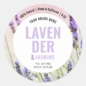 製品エレガント体スクラブ化粧水ラベル（写真付き） ラウンドシール (正面)