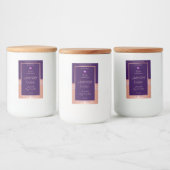 製品エレガント包装ラベルパープルバラ金ゴールド フードラベル (ボトル)