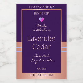 製品エレガント包装ラベルパープルバラ金ゴールド フードラベル