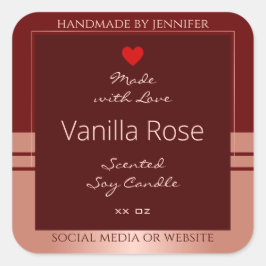 製品エレガント包装ラベル燃焼バラ金ゴールド スクエアシール