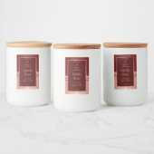 製品エレガント包装ラベル燃焼バラ金ゴールド フードラベル (ボトル)