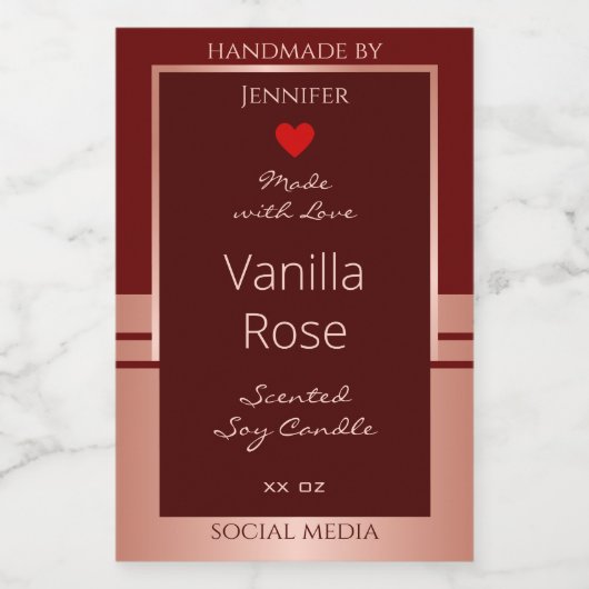 製品エレガント包装ラベル燃焼バラ金ゴールド フードラベル (シングルラベル)