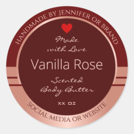 製品エレガント包装ラベル燃焼バラ金ゴールド ラウンドシール