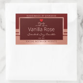 製品エレガント包装ラベル燃焼バラ金ゴールド 長方形シール (バッグ)