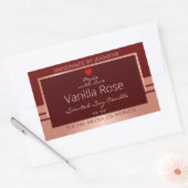 製品エレガント包装ラベル燃焼バラ金ゴールド 長方形シール (封筒)