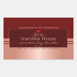 製品エレガント包装ラベル燃焼バラ金ゴールド 長方形シール